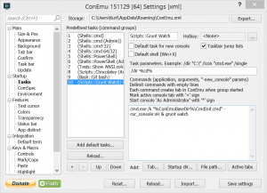 Grunt Watch Task Settings in ConEmu